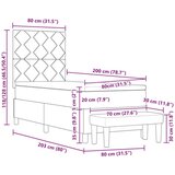  Postelja z vzmetnico z vzmetnico Temno zelena 80 x 200 cm Žamet, (5000127208) | Shoptok.si