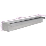  Pravokutna vodopadna fontana za bazen od nehrđajućeg čelika 90 cm | shoptok.hr