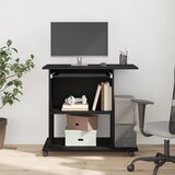  Računalni stol crni hrast 80x50x75 cm inženjerski drvo | Shoptok.si