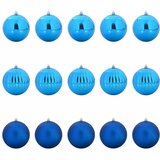  Set božićnih kuglica XL 15 pcs Plava Plastika | shoptok.hr