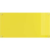 vidaXL Zaščita za kuhinjo 2 pcs Rumena 100 x 50 cm kaljeno steklo | Shoptok.si