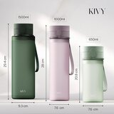 KIVY steklenica za vodo iz tritana 1 l z zložljivim pokrovom – petrol zelena | Shoptok.si