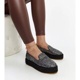 Gemre Black espadrilles adorned with silver thread Havin | shoptok.hr