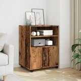 vidaXL Ormarić s kotačima boja starog drva 60x48x81 cm drveni | shoptok.hr