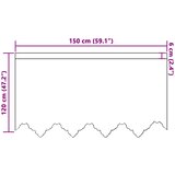  Čipkasta zavjesa sa zavjesama Bijelo 120 x 150 cm Poliester | shoptok.hr