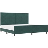 vidaXL Okvir za krevet Tamnozelena 200 x 200 cm Baršun | shoptok.hr