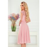 Numoco Chiffon dress with lace neckline | ePonuda.com