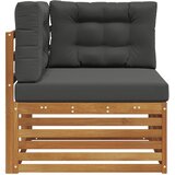  Vanjska kutna sofa Čvrsto drvo akacije Prirodna | Eponuda.ba