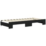  Dnevni krevet na razvlačenje s madracima crni 90x200 cm baršun | shoptok.hr
