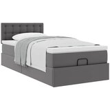  Otomanski krevet s madracem sivi 90x190cm umjetna koža | shoptok.hr