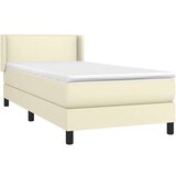  Box spring postelja z vzmetnico krem 100x200 cm umetno usnje, (20724374) | Shoptok.si