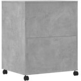  Stalak za pisač s kotačima betonska siva 60 x 48 x 74 cm | shoptok.hr