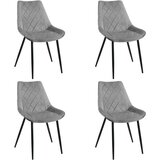 AKORD 4x STOL SJ.0488 SIVA, (21703327) Cene