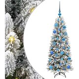 vidaXL Umestno božično drevo med 150 LED Bela 53 x 53 x 120 cm | Shoptok.si