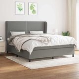  Okvir kreveta s oprugama i madrac svjetlosivi 180x200cm tkanina | shoptok.hr