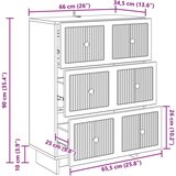  Predalna omara Betonsko siva 66 x 34,5 x 90 cm Inženirski les, (5000232407) | Shoptok.si