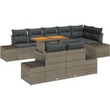  Sjedeća garnitura za vrt 9 kom. Bež poliratan 100 x 55 x 73 cm | shoptok.hr