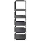  Stalak za cipele 5 nivoa crni 44x28x94 cm netkana tkanina | shoptok.hr