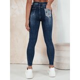 DStreet Spodnie damskie jeansowe LACOY niebieskie | shoptok.hr
