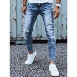 DStreet Spodnie męskie jeansowe z dziurami niebieskie | shoptok.hr