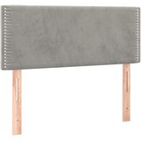 Maison Chic posteljno vzglavje - vzglavna omarica - nočna omarica svetlo sivo 100x5x78/88 cm žamet, (21707570) Cene