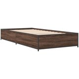  Okvir za krevet smeđi hrast 75x190 cm konstruirano drvo i metal | shoptok.hr