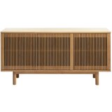 Unique Furniture Nizka komoda v hrastovem dekorju v naravni barvi 143x70 cm Tiber – | Shoptok.si