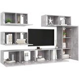  6-dijelni set TV ormarića siva boja betona od iverice | shoptok.hr