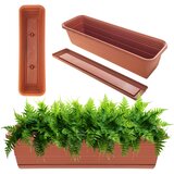 KADAX Balkonski cvetlični lonec, cvetlična korita 60 cm + opečnato rdeč krožnik, (5000353617) u