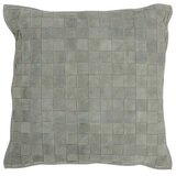 J-Line Blazine COUSSIN CARR PETIT CUIR VE (45x45x8cm) Siva | Shoptok.si