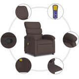  Masažni naslonjač od tkanine tamnosmeđi | shoptok.hr