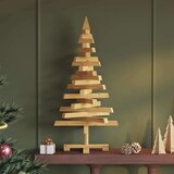 vidaXL Božična drevesa z stojalom Rjava 90 cm Trdna borovina | Shoptok.si