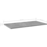 Police za knjige 4 kom siva boja betona 60x30x1,5 cm od iverice | shoptok.hr