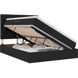  s madracem i skladištem Crna 140 x 190 cm tkanina | shoptok.hr