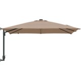 vidaXL Vrtni dežnik Taupe 248.5 x 247.5 x 160 cm blago | Shoptok.si