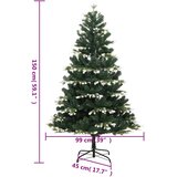  Umjetno božićno drvce sa šarkama i snijegom 150 cm | shoptok.hr