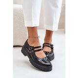 FI1 Lacquered Women's Loafers With Straps Black Rialuna | shoptok.hr