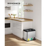 Songmics Koš za smeti 3v1, 3x 8 L, srebrn | Shoptok.si
