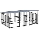  kavez za pse s krovom čelični 5,63 m² | shoptok.hr