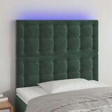  LED posteljno vzglavje temno zeleno 100x5x118/128 cm žamet, (20933744) Cene