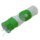 Tunel za mačke Gusjenica - Ø 24 cm x D 100 cm (boja: zeleno-bijela)
