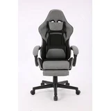 Gejmerska stolica HC-4095 FABRIC BDG tamno siva crna
