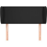  Vzglavje z ušesi črno 83x23x78/88 cm umetno usnje, (20736963) | Shoptok.si