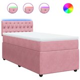 Box spring krevet s madracem ružičasti 100x200 cm baršunasti | shoptok.hr