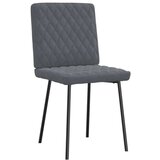  Jedilni stoli 6 kosov temno siv žamet | Shoptok.si