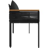  Vanjska klupa s jastukom Crna 117 x 54 x 74.5 cm poliratan | shoptok.hr