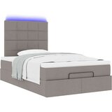 vidaXL Otomanski posteljni okvir z vzmetnico taupe 120x200 cm blago | Shoptok.si
