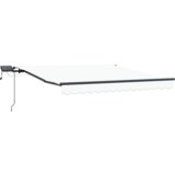 vidaXL Ročna Retraktibilna Tenda z LED Bela 300x250 cm, Nadomestno platno za 3x2,5 m okvir belo | Shoptok.si