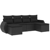  The Living Store Vrtna sedežna garnitura 6-delna z blazinami črna poli ratan - Vrtna Sedežna Garniture, (21459938) | Shoptok.si