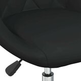  Vrtljiv jedilni stol črno umetno usnje, (20812397) | Shoptok.si